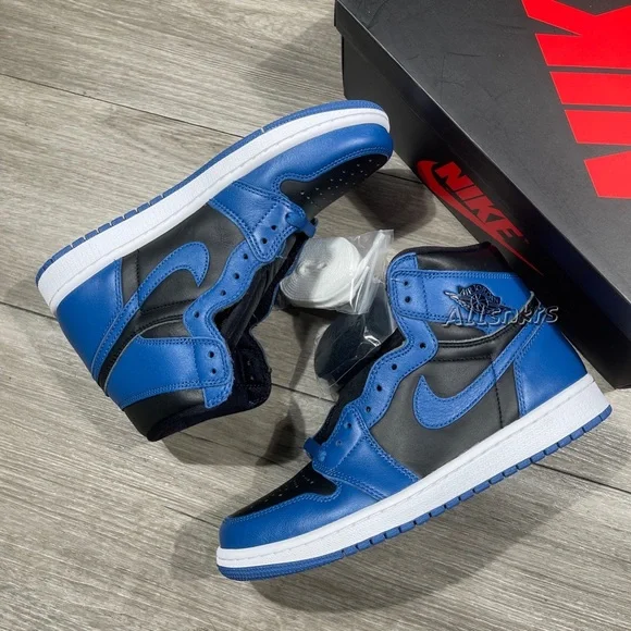 Air Jordan 1 Retro High OG Marina Blue Black M - Picture 5 of 8
